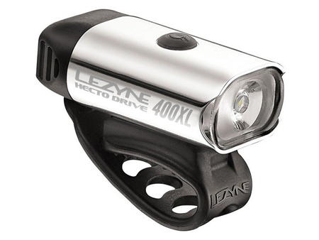 Lampka przednia LEZYNE HECTO DRIVE 400XL 400 lumenów, usb srebrna
