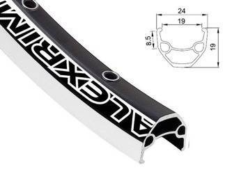 Obręcz mtb ALEXRIMS EN24 27.5"x32 otw.Tubeless Ready H.tarczowy kapslowana czarna