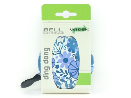 Dzwonek rowerowy WIDEK DING DONG DELFT BLUE flower połysk 1szt.