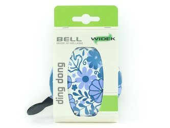 Dzwonek rowerowy WIDEK DING DONG DELFT BLUE flower połysk 1szt.